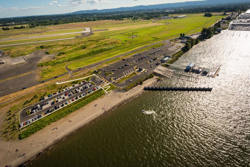Metro's M. James Gleason Memorial Boat Ramp sits just north of the Marine Drive levee, which keeps parts of Northeast Portland dry during floods.